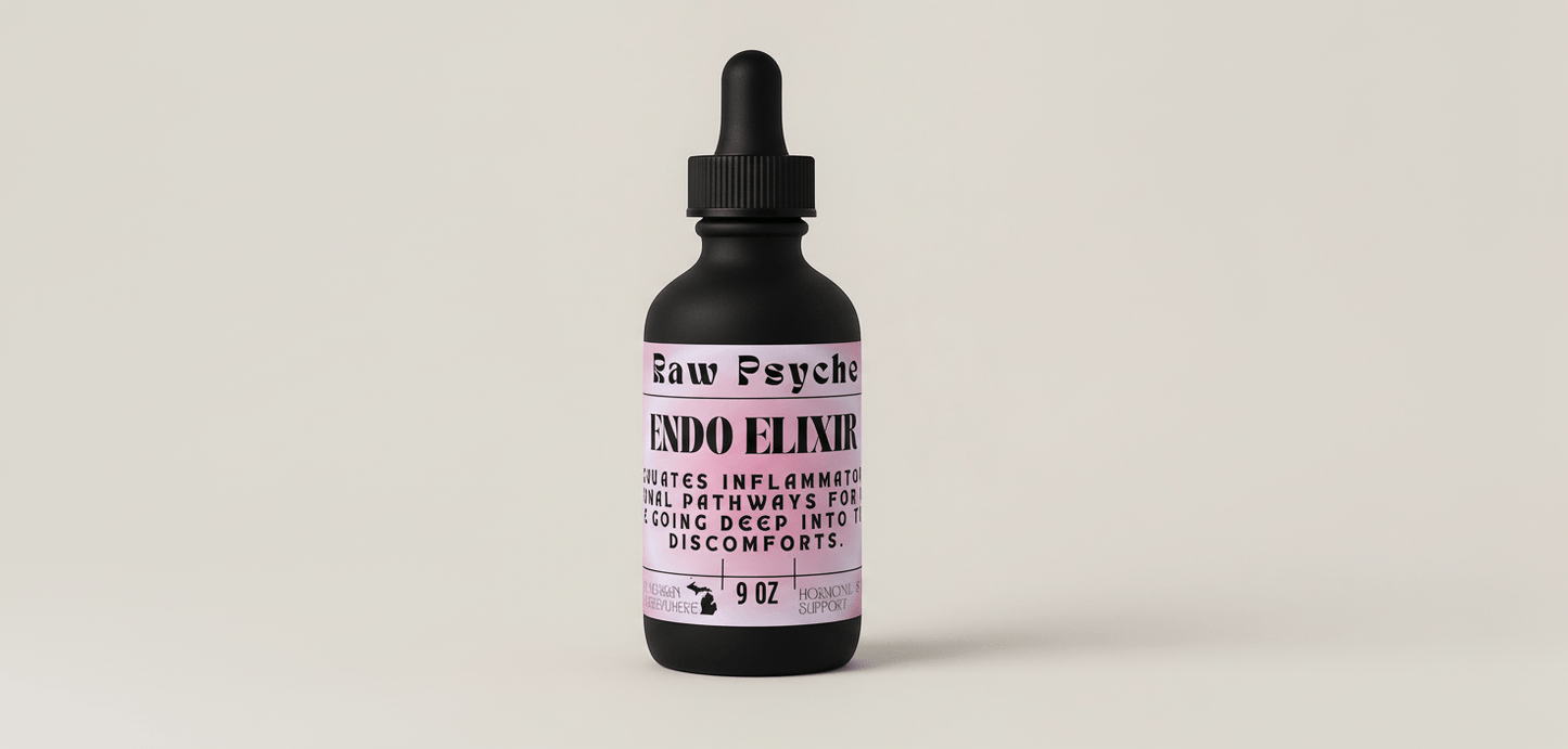 Endometriosis Pain and Tissue Elixir Tincture - raw psycheTIN-ENDOELIXIR-1OZraw psyche1 oz