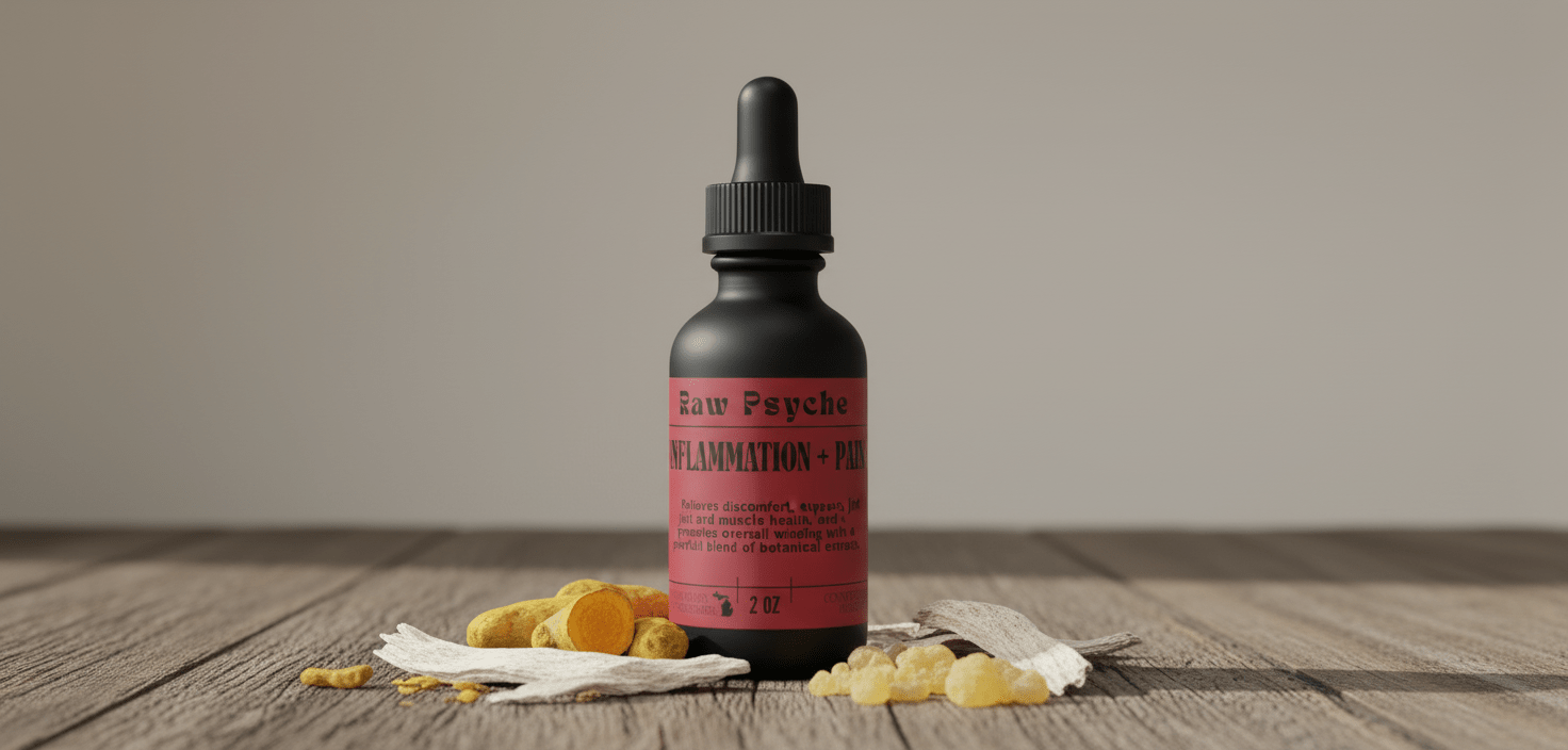 Inflammation + Pain Tincture - raw psycheTIN-INFLAMMATIONPAIN-1OZraw psyche1 oz