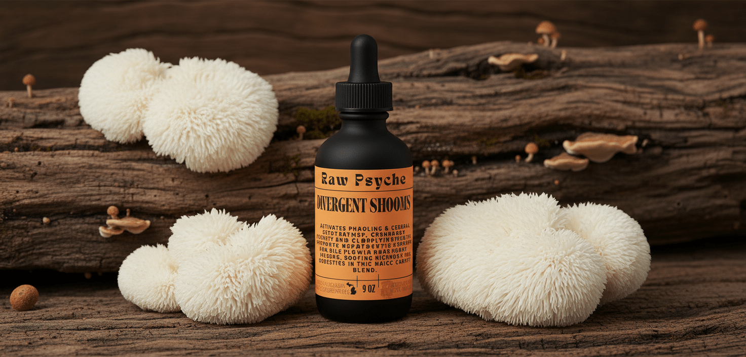 NeuroDivergent Shrooms Tincture - raw psycheTIN-DIVERGENT-1OZraw psyche1 oz