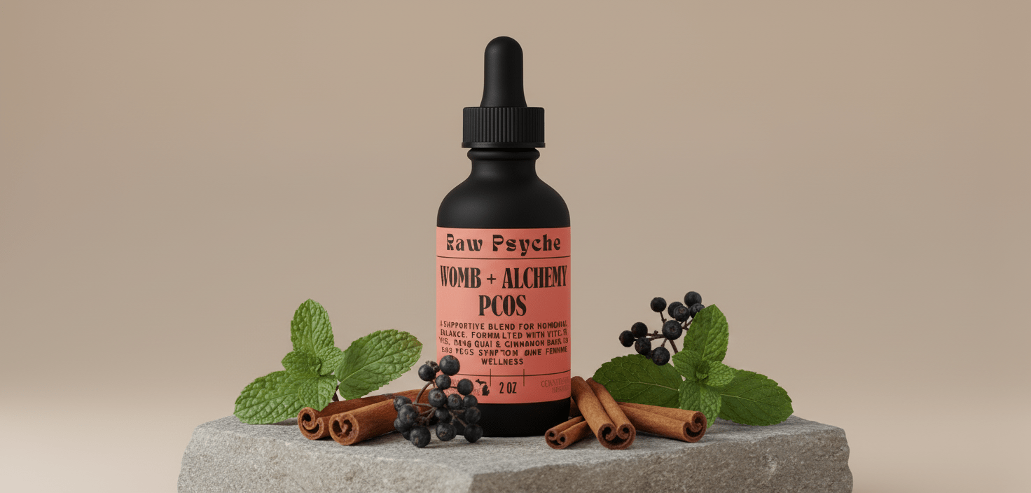 Womb + Alchemy: PCOS Tincture - raw psycheTIN-WOMBPCOS-1OZraw psyche1 oz