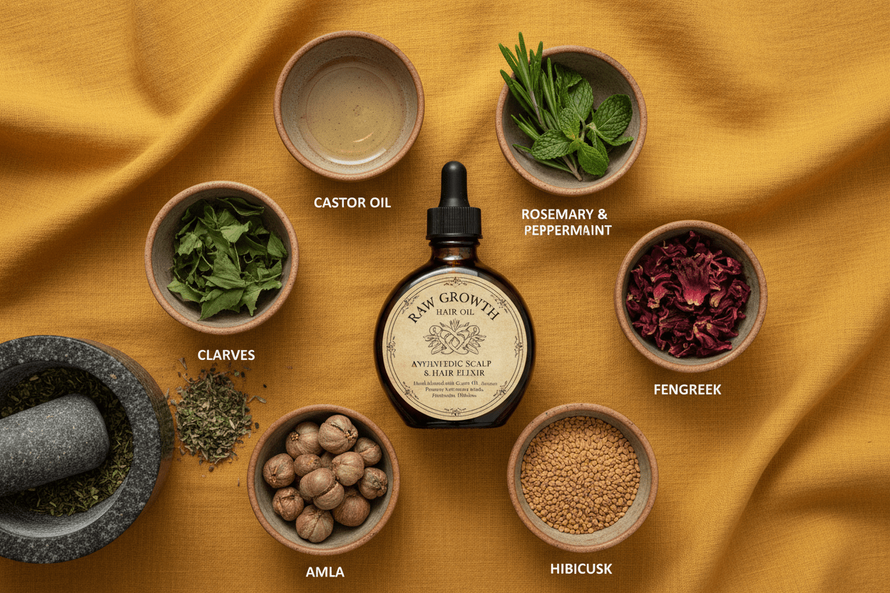 Honey Bush Raw Growth Hair Oil - raw psycheraw-growth-hair-oil-1ozraw psyche4 oz