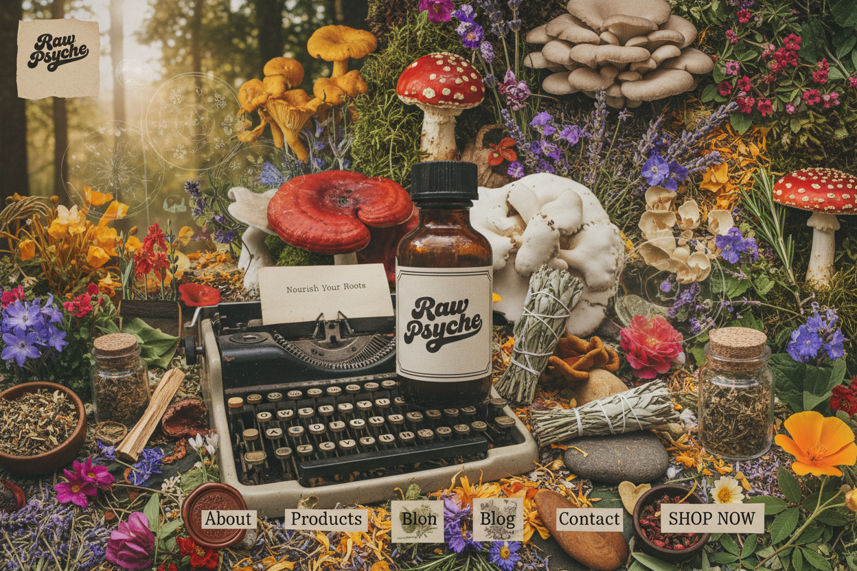 Raw Psyche - Real Image Collage Layout